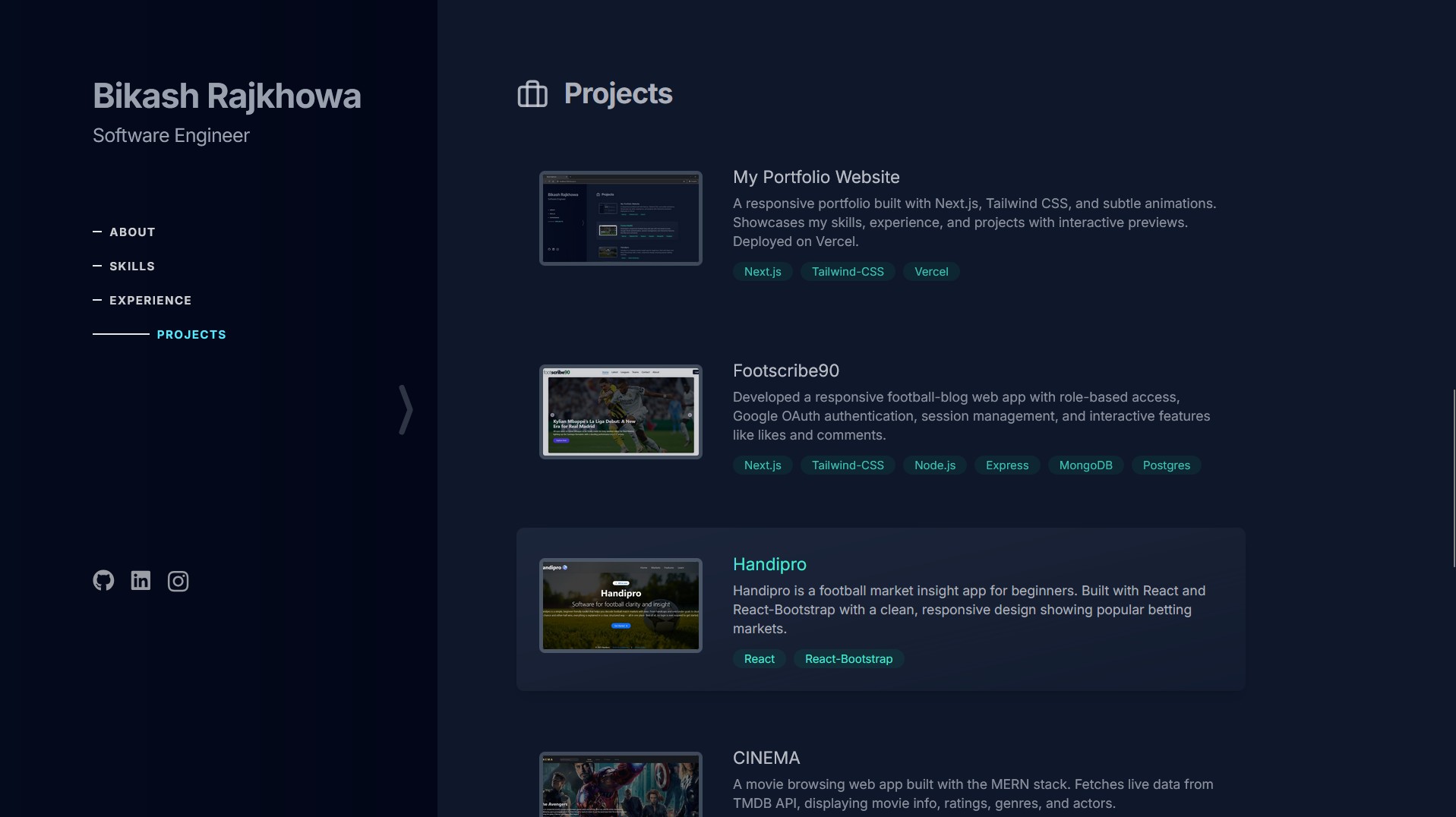 My Portfolio Website preview